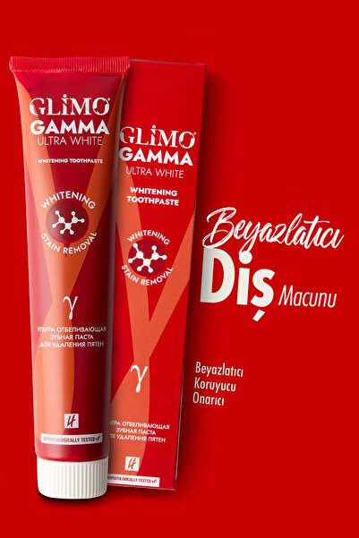 Glimo Gamma Ultra White Beyazlatıcı Diş Macunu 75 Ml, Ultra Beyazlatıcı Etki, Sigara Lekelerine Karşı Etki
