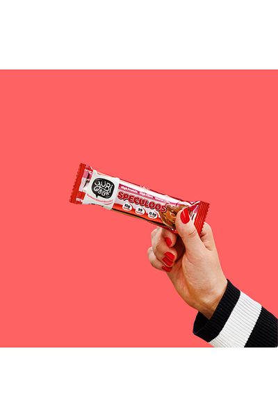 yubi bar Vegan Speculoos – 12 X 35g, 99 Cal, High Protein & Fibre, Low Sugar, Gluten-free, Uk Made