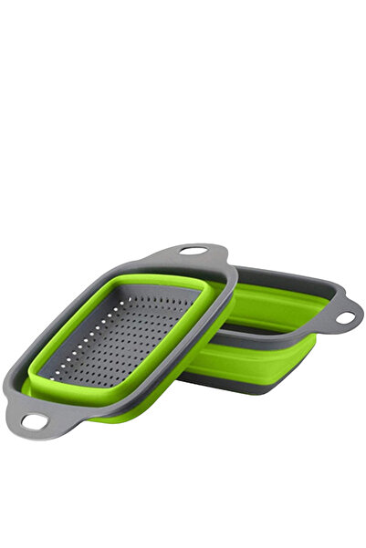 TECOS Σετ πτυσσόμενου σουρωτηρίου σιλικόνης, Tecos, 2 τεμάχια με 2 μεγέθη, ιδανικό για την κουζίνα