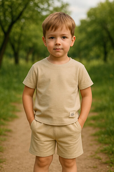 mb kids Set de pantaloni scurți de vară pentru fete și băieți Armalı Basic