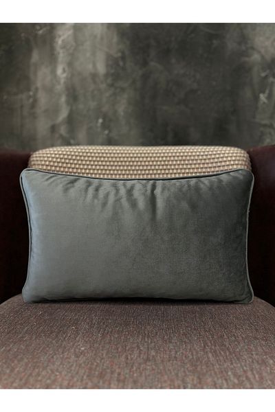 Fabricland Față de pernă din catifea de mătase, culoare gri antracit, 30x50cm