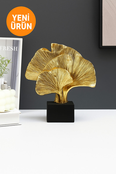 rakaymu Modern Soyut El Yapımı Yaprak Obje Heykel Dekoratif Biblo