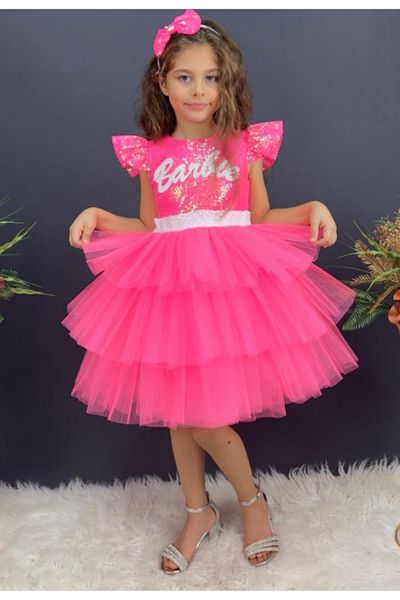 PefyBaby Girl's Crown Special Day Birthday Party Evening Dress