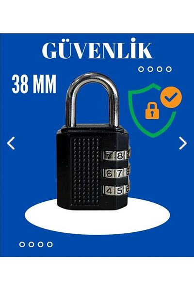 KL HOME 38mm Combination Padlock - Suitcase Bag Cabinet Chest