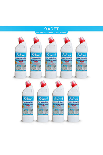 SOLİXEL Pas ve Kir Çözücü 950ml * 9 Adet Süper Paket