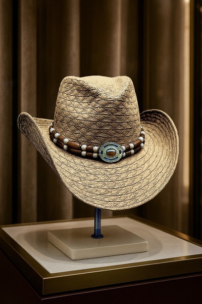 LAGRANZE قبعة رعاة البقر الفاخرة للجنسين