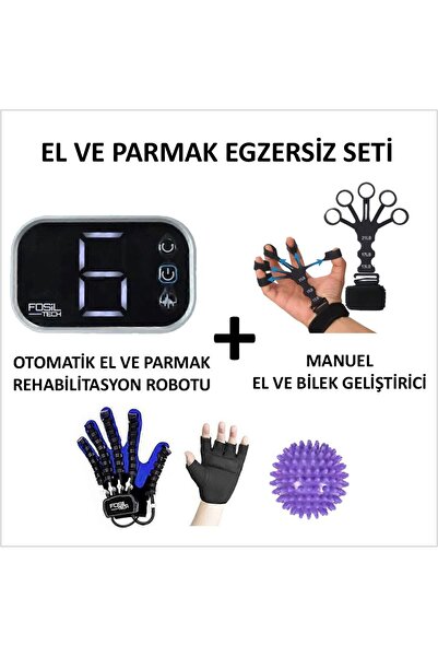 FOSILAVM Sol El Parmak rehabilitasyon egzersiz Robot eldiven egzersiz aleti