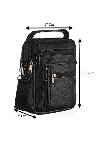 Westpolo Vegan Deri Erkek Postacı Çanta - Siyah