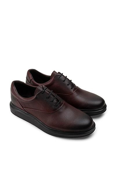 Deery Pantofi pentru bărbați din piele naturală roșu Claret Daily Comfort