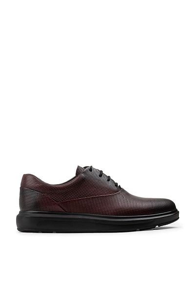 Deery Pantofi pentru bărbați din piele naturală roșu Claret Daily Comfort
