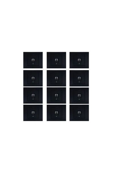 Tenda Ovivo Grano Black Phone Socket 12 Pack (Including Frame)