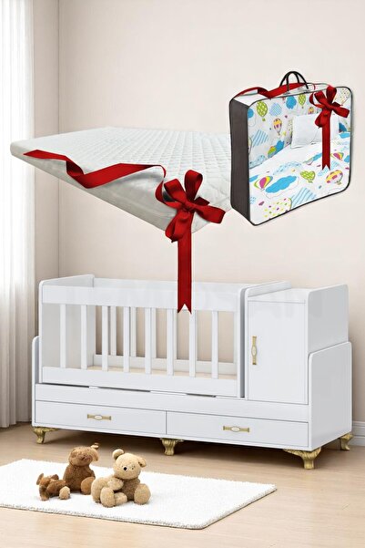 temosan mobilya Uyku Setli, Yataklı, Mdf Korkuluklu, Anne Yanı, Dolaplı, Çekmeceli, Büyüyen, Sallanır Beşik