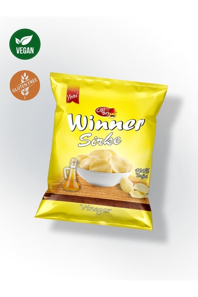 WINNER Vegan Ve Glutensiz Içerik Sirke Aromalı Patates Cips 32gr