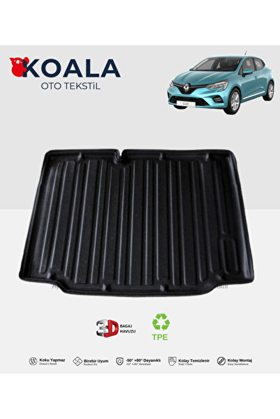 KoalaOtoTekstil Clio 5 Hatchback (2020 VE SONRASI) 3d Bagaj Havuzu