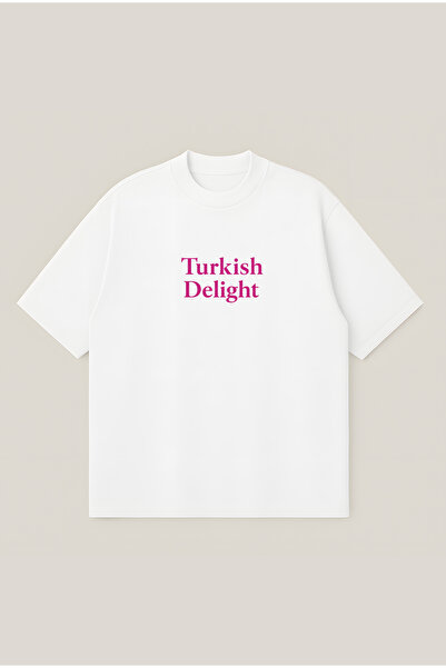 Moon Dancer Turkish Delight Unisex Oversize Baskılı Boxy Fit Kalın Kumaşlı T-...