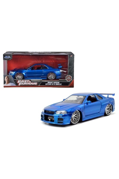 Genel Markalar Hızlı Ve Öfkeli Fast & Furious Metal Diecast 2002 Nissan Skyli...