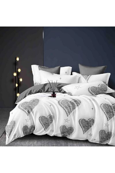 JOJO Elegant Linen Set for Double Bed Made of Fine Cotton, consisting of 6 pieces, 230x250cm
