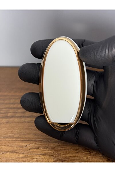 Luxe Aksesuarr Husa de protectie pentru chei din silicon Nissan Smart cu 3 butoane Culoare alba