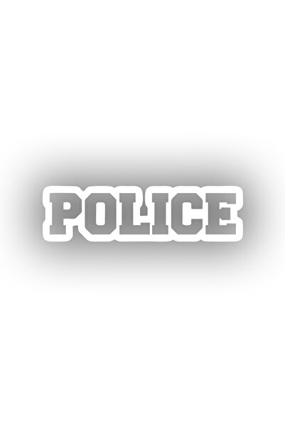 Reysa Tasarım Police Car Sticker 17X17 cm Orange