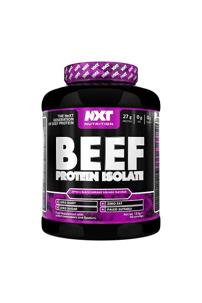 NXT Nutrition Beef Protein Isolate, Apple & Blackcurrant, 1.8 Kg, Rich In Pure Protein