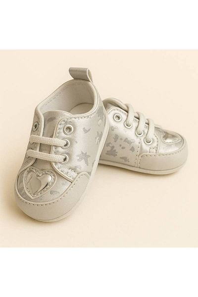 mia mia Heart Detailed Baby Girl Booties Size 18-19