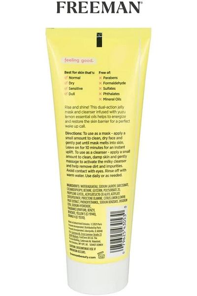 Freeman Yuzu Lemon Energize Jelly Mask Cleanser With Essentail Oils - 89 ml