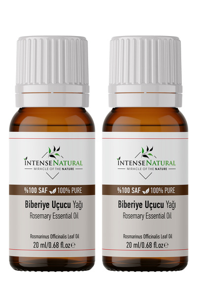 İntense Natural Biberiye Uçucu Yağı 20 ml x 2 %100 Saf ve Doğal Rosemary Esse...