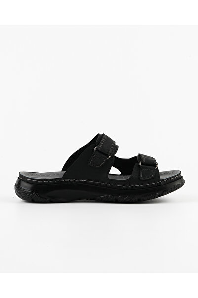 DR KLOMPA Men's Slippers - Black - Comfort Supported Structure, Stylish Design, Soft Sole, Suitable for Daily Use