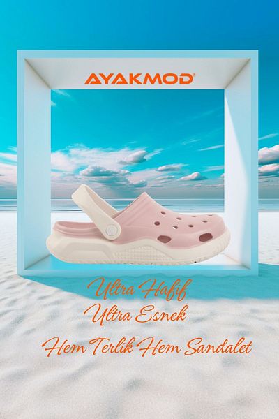 AYAKMOD Ελαφριές γυναικείες παντόφλες Eva Sole Pink Sabo Stella Z