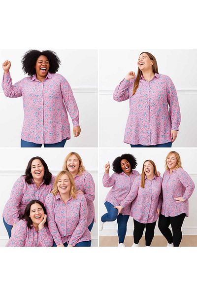 MODA Women's Plus Size Shirt Tunic