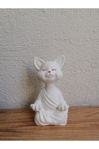 Grimsi Yoga Yapan Kedi Biblo Meditasyon Kedi Heykeli Ev Dekorasyon