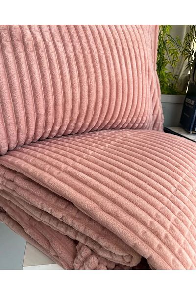 Merinos Modern Line 3 Piece Blanket Set - Powder