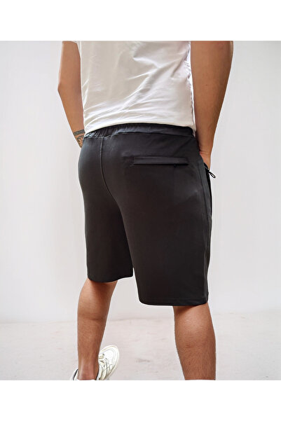 Bled Siyah Erkek Penye Regular Fit Şort & Bermuda