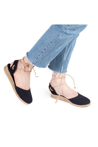 Star Tombis Real Handmade Straw Jute Ankle Tied Drawstring Daily Women's Espadrille Handmade