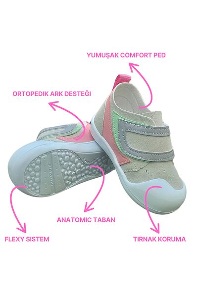 BONİTOSHOES Ortopedik İlkadım Daily Baby Girl Shoes