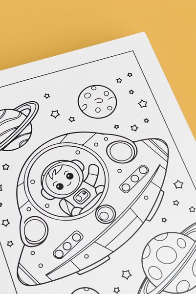 Jüpiter Çocuk Yayınları Space Adventure Coloring Book |   For Children |   28 Pages |   Educational and Fun Coloring Book