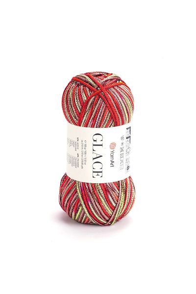 Yarnart Glace Hand Knitting Yarn,100G / 210m – 52% Acrylic 48% Polyamide–Bright Colored Summer Hand Knitting Yarn