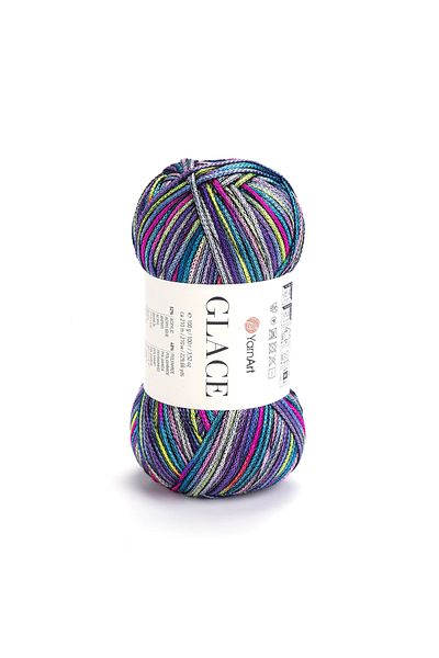 Yarnart Glace Hand Knitting Yarn,100G / 210m – 52% Acrylic 48% Polyamide–Bright Colored Summer Hand Knitting Yarn