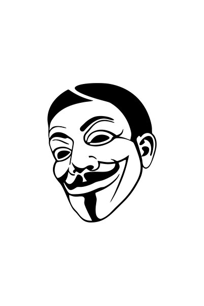 Reysa Tasarım ملصق سيارة V For Vendetta مقاس 17 × 17 سم باللون الأخضر