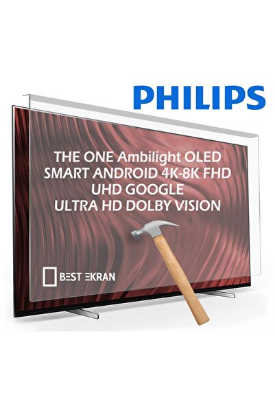 Platinpanel Philips 50" Inç 50pus8808 Tv Ekran Koruyucu 127 Ekran 4k Ultra Hd...