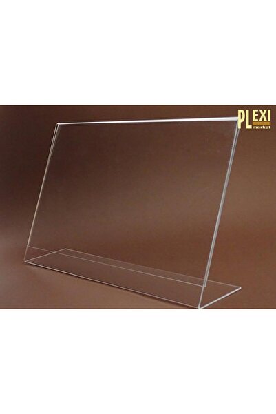Bestekran A5 L-tipi Yatay Şeffaf Pleksi Föylük Menü Fiyatlık Broşür Etiket Fotoğraflık Albüm Stand Sehpa