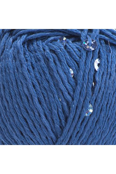 Yarnart Βαμβακερές χρυσές παγιέτες Navy Blue 7111 Πλεκτό νήμα με αστραφτερές παγιέτες