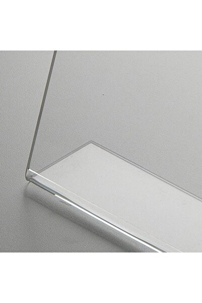 Bestekran A4 L-tipi Yatay Şeffaf Pleksi Föylük Menü Fiyatlık Broşür Etiket Fotoğraflık Albüm Stand Sehpa