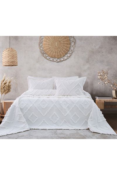lusso stile Scandinavian Pattern Double Ecru 240X250 and 2 Pillow Cases