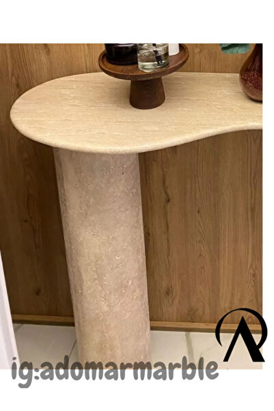adomarmarblehandmadeandluxury ADOMAR Traverten Dresuar, Mermer Dresuar, Antre Dresuar, %100 Doğal Taş, Konsol Masası, Özel Ölçü