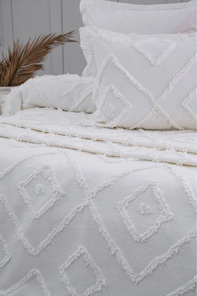 lusso stile Scandinavian Pattern Double Ecru 240X250 and 2 Pillow Cases