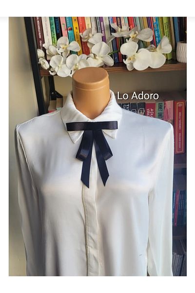 LO ADORO Women's Tie Double Room Array Tie Lawyer Tie