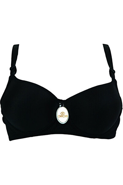 CHOCHO Kadın Balenli Dolgusuz Siyah Sütyen