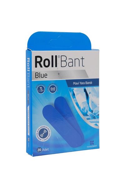 Roll Pack of 20 Blue Band-Aid - Blue