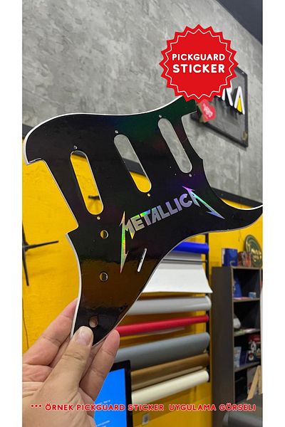 SALVADOR Strat Case Electric Guitar Sss Pickguard Sticker (Metallica)